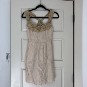 J. Crew Beige Linen Cocktail Dress